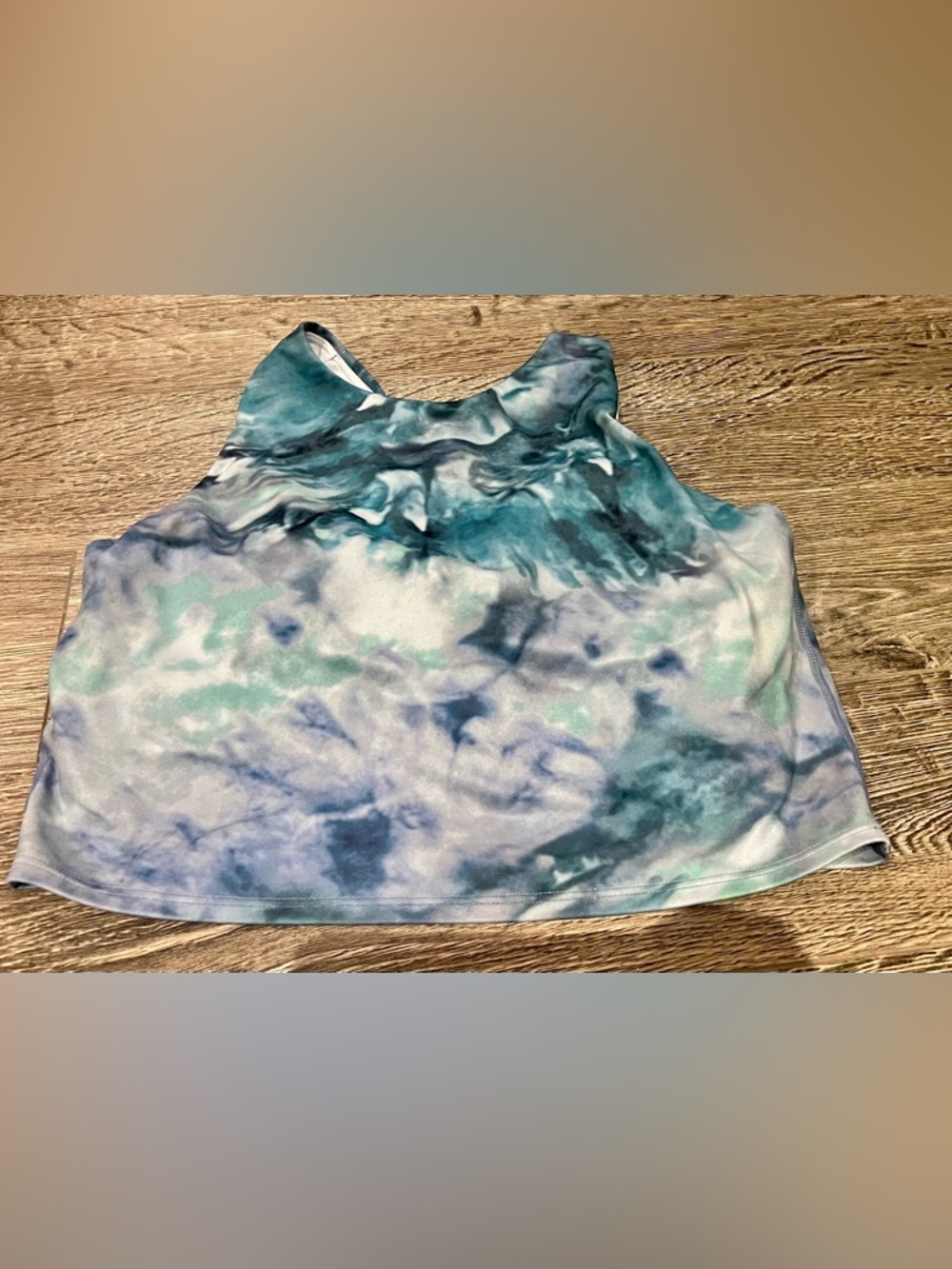 Athleta Light Gray/White Active Top - M